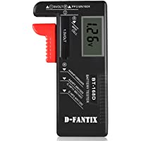 D-FantiX Probador Digital de Baterías Comprobador de batería Para pilas AAA C D 9V 1.5V pilas de botón (Modelo: BT-168D)